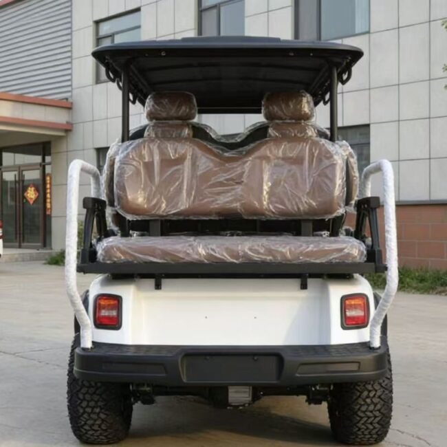 electric buggy with flip rear seat for passenger and luggage transport in hotel and facility environments Singapore